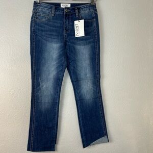 Anthropologie EVIDNT los angeles florence straight leg jean blue cropped jeans